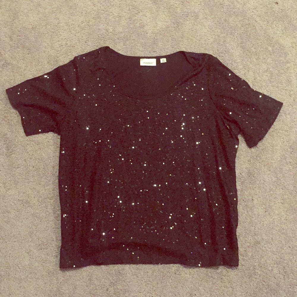 Black shirt with black sequins